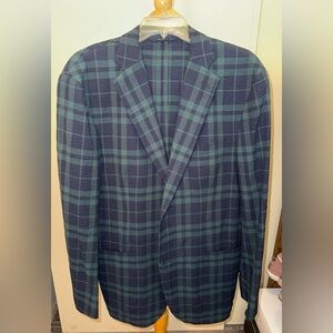 Brooks Brothers subalpino special selection regent fit navy Green Plaid Blazer